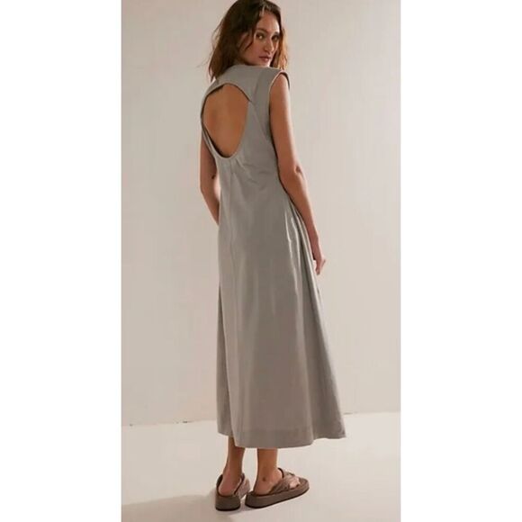 FREE PEOPLE FP BEACH Simone Maxi Exposed Back Dress Size Small NWT White - Picture 6 of 6